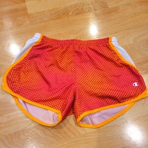 Champion Women's Double Dry Orange and Pink Athletic Shorts Size XS